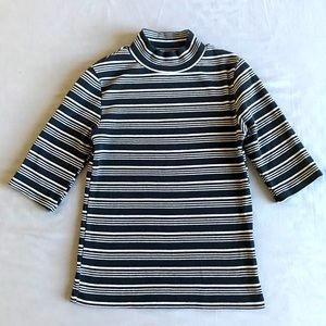 Zara Striped Mock Neck Top